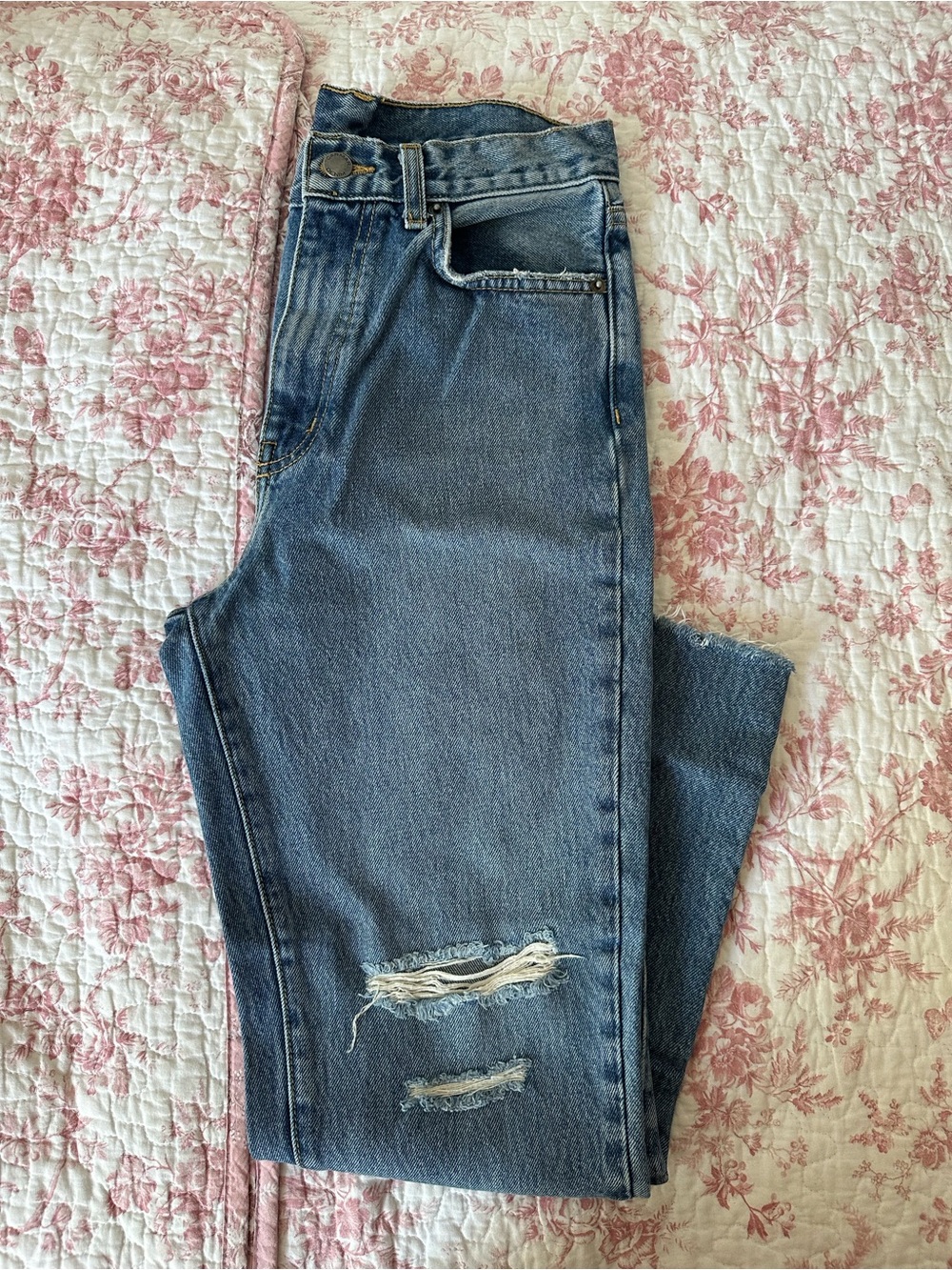 Carmar high-waisted, straight-leg blue jeans size 26